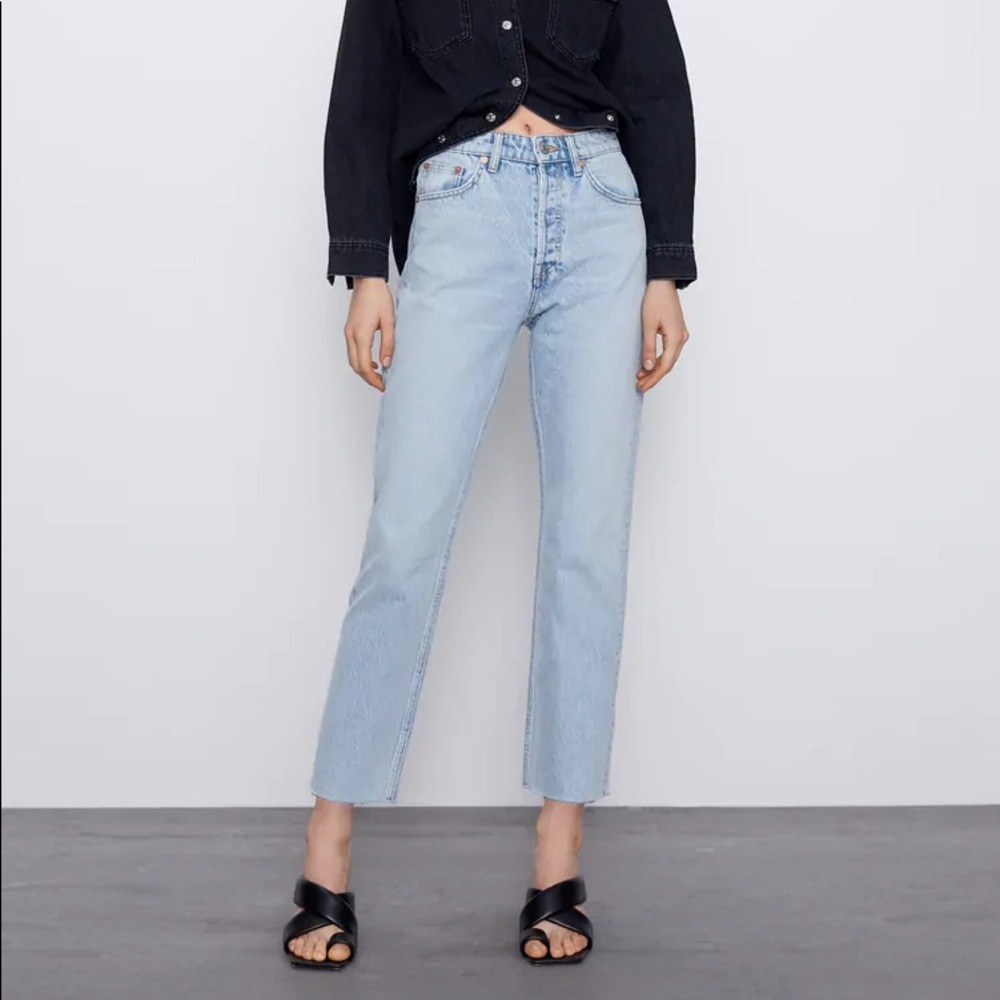 Zara Straight Leg Mom Jeans